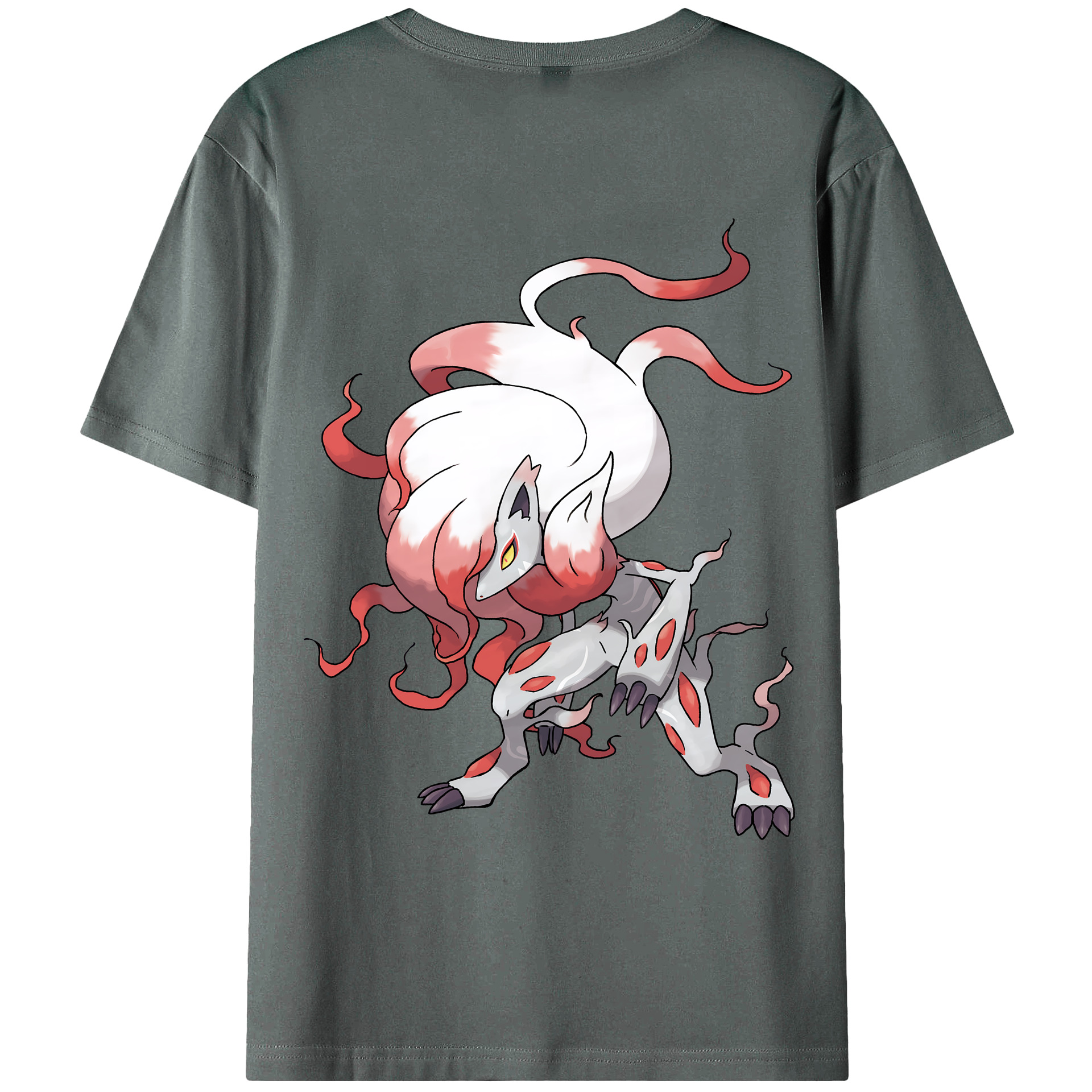 （画像用） ポケットモンスター Pokémon 綿100％ メンズ半袖Tシャツ（バックプリント） 通気性